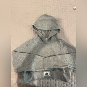 Alo Quilted Cropped Arena Hoodie